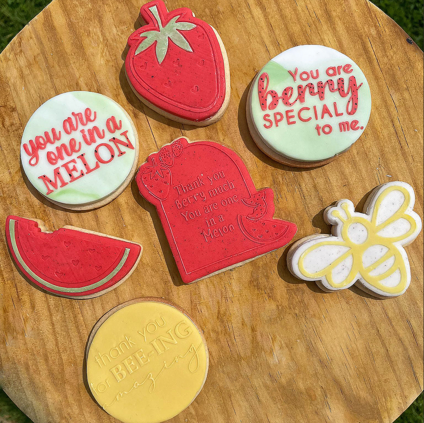 Thank you berry much you are one in a Melon debossing + matching cutter MEG cookie cutters