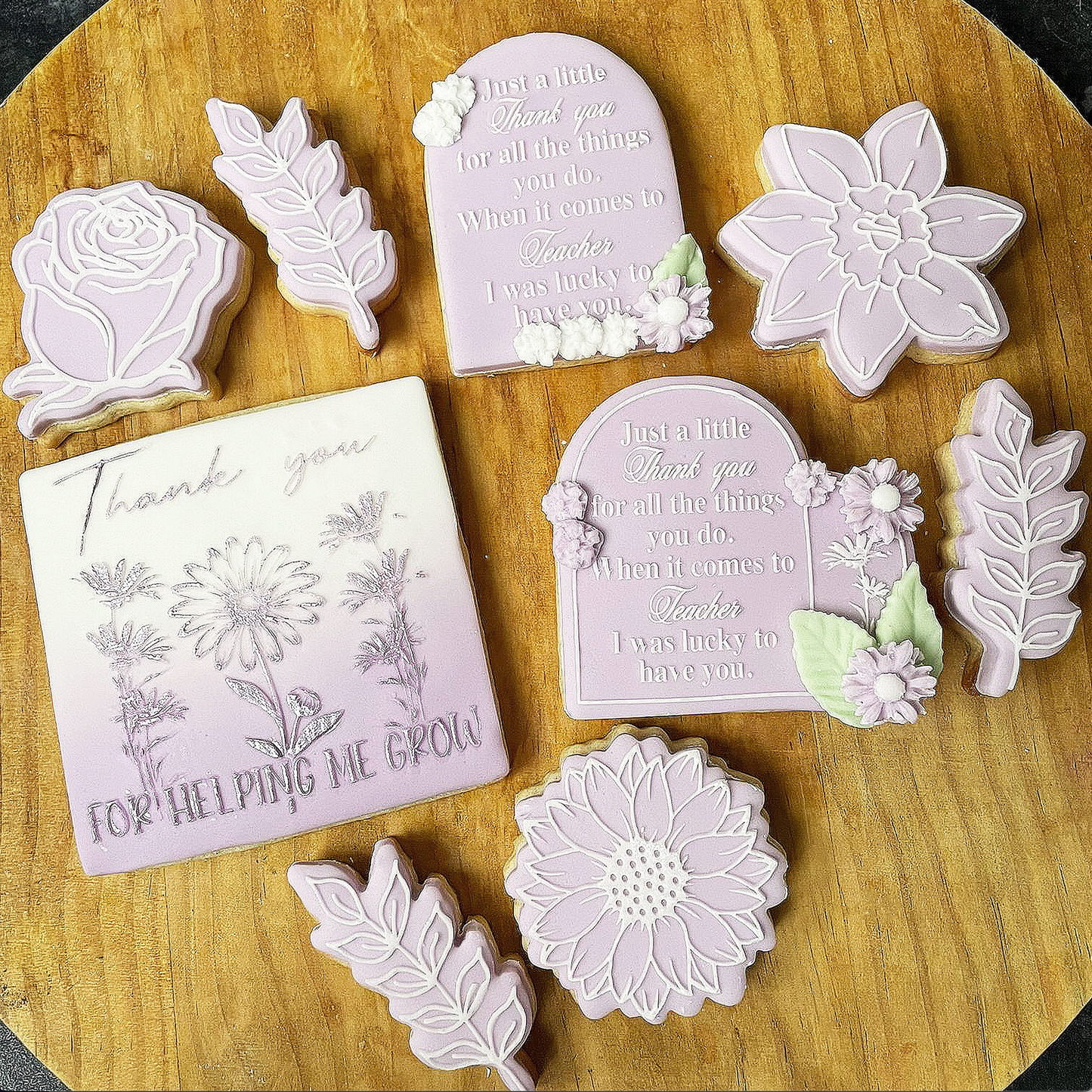 Poem Teachear Arch debossing + matching cutter MEG cookie cutters