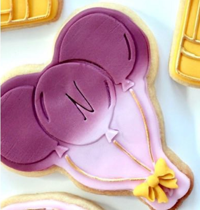 Balloons - deboss + matching cutter MEG cookie cutters