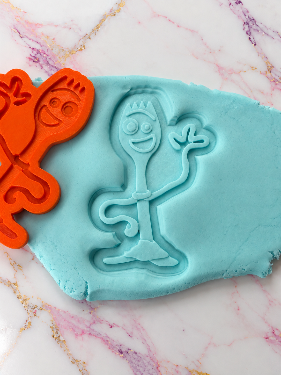 Toy Box Stories – Funny Fork Character 3D Deboss & Matching Cutter