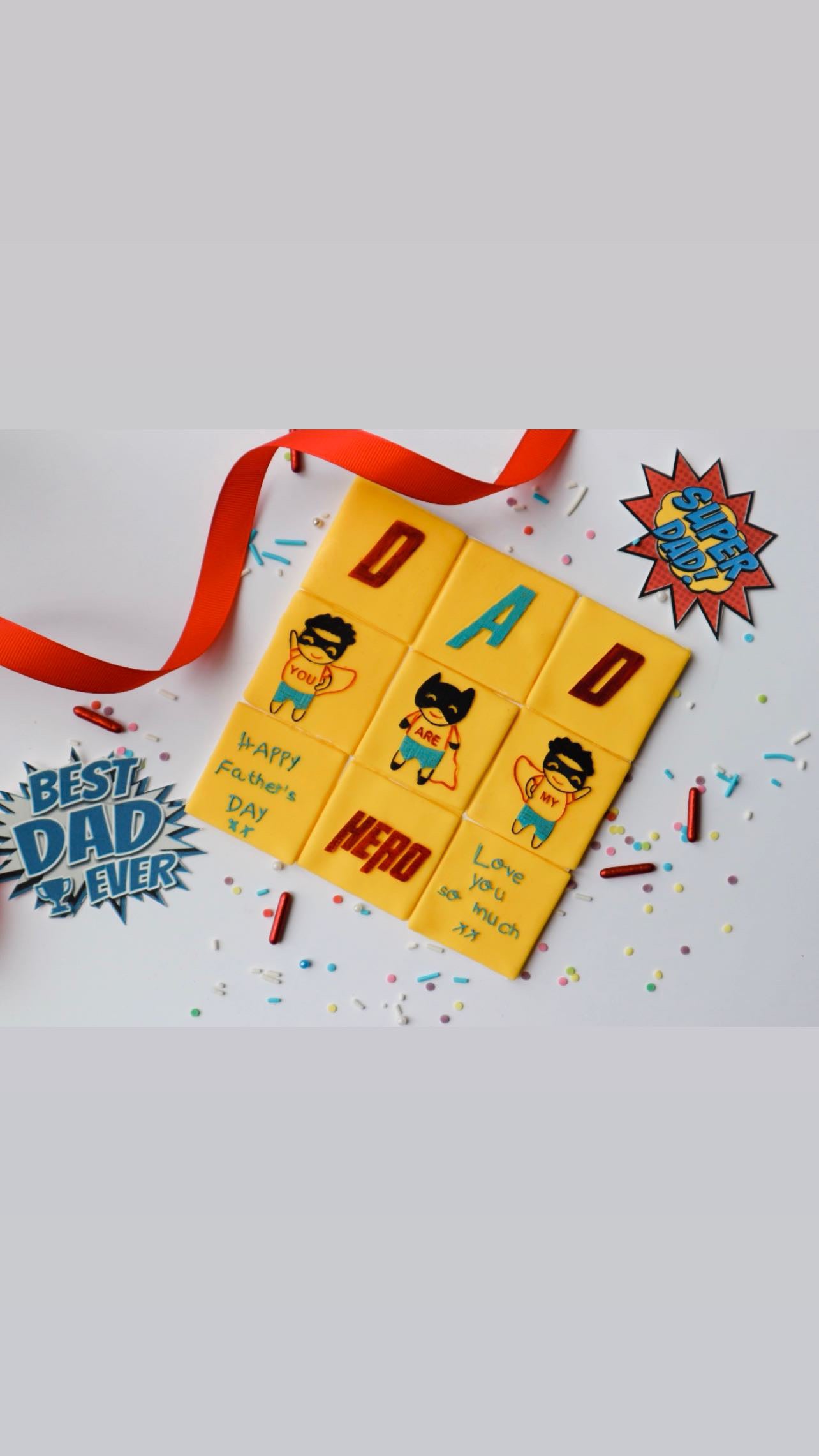 Father’s Day tile - 9 design in 1 tile - debossing and multi cutter MEG cookie cutters