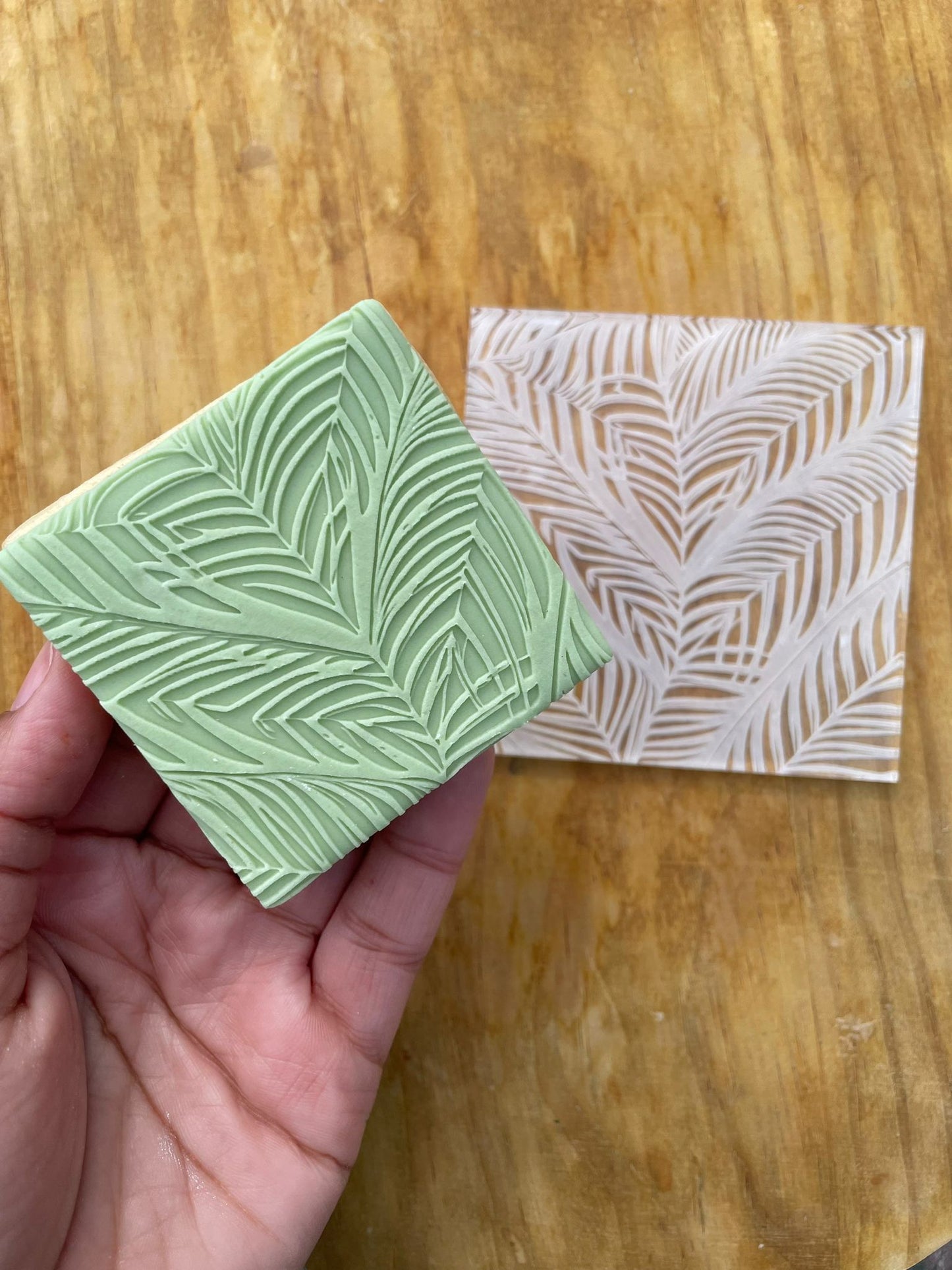 Jungle slim leaves palm - texture pattern Debossing MEG cookie cutters