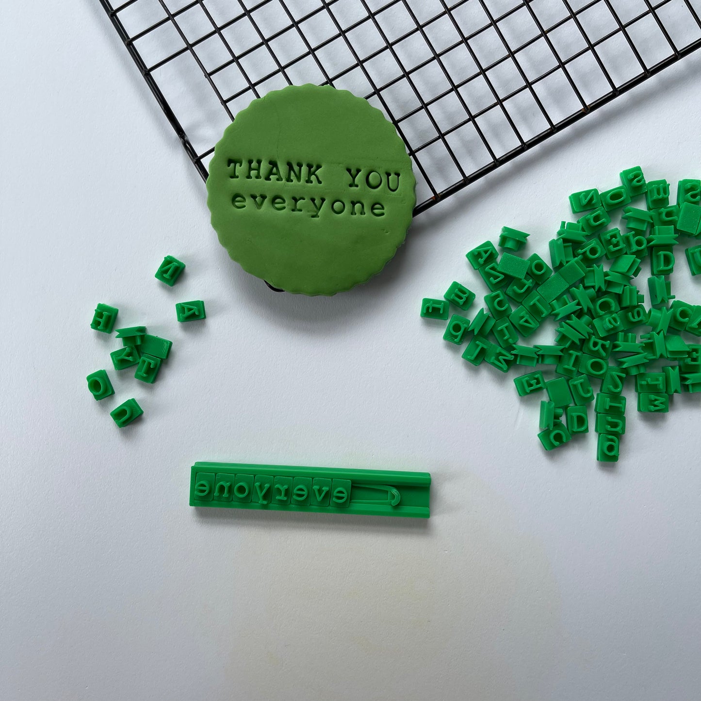 Plain Alphabet Stamp - typer MEG cookie cutters