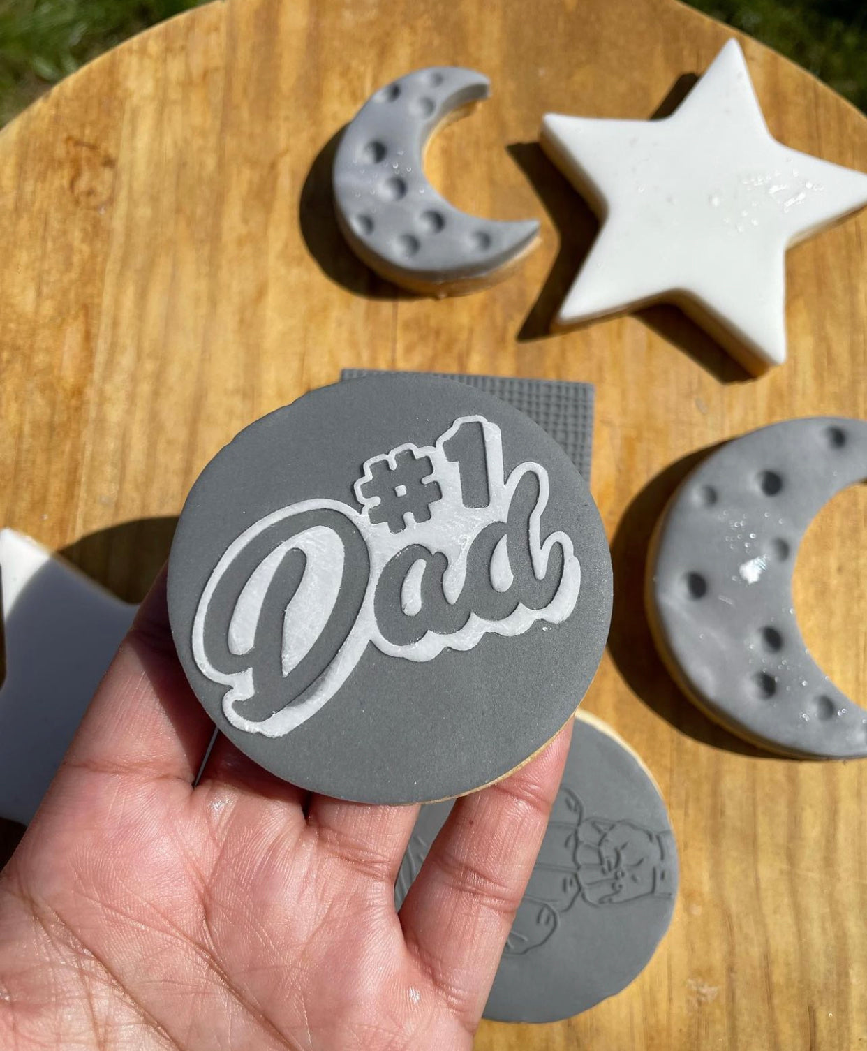 Dad - debossing acrylic stamp MEG cookie cutters