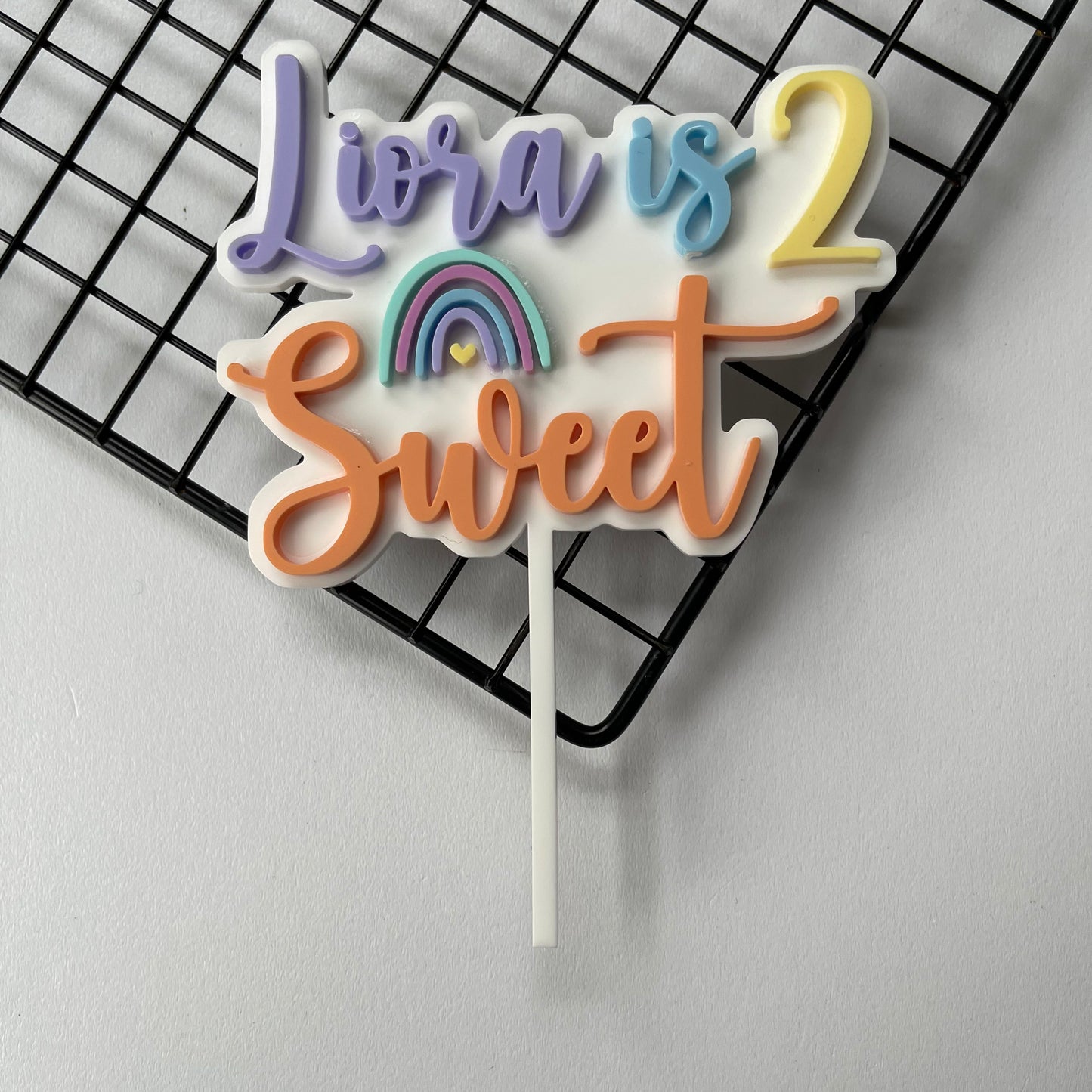 5” cake Topper in pastels colours MEG cookie cutters