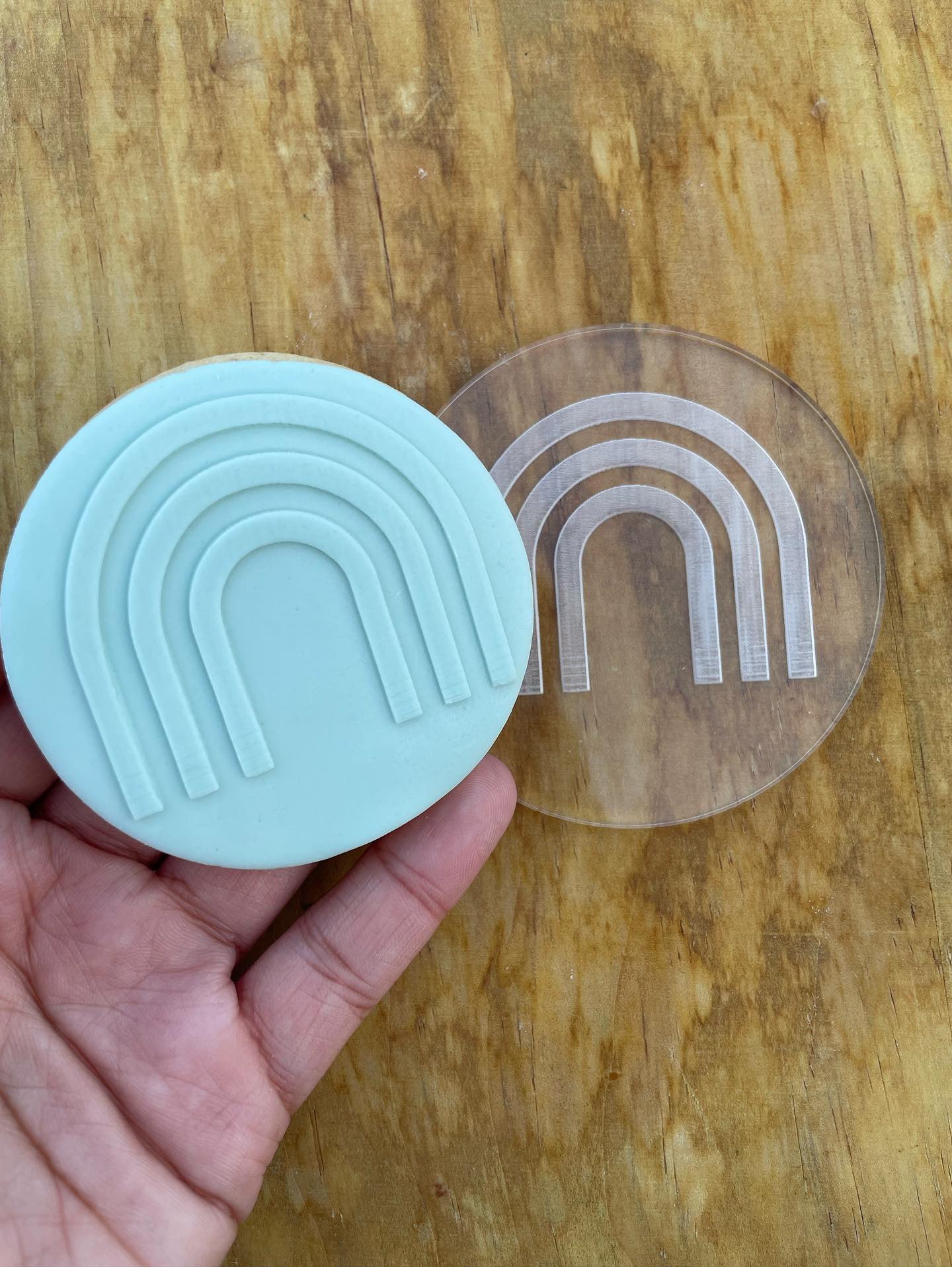 Rainbow Debossing MEG cookie cutters