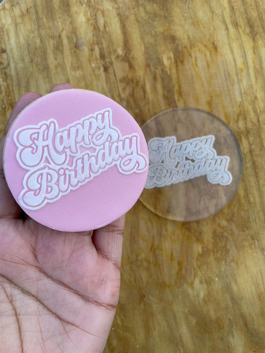 Happy Birthday - disc debossing MEG cookie cutters