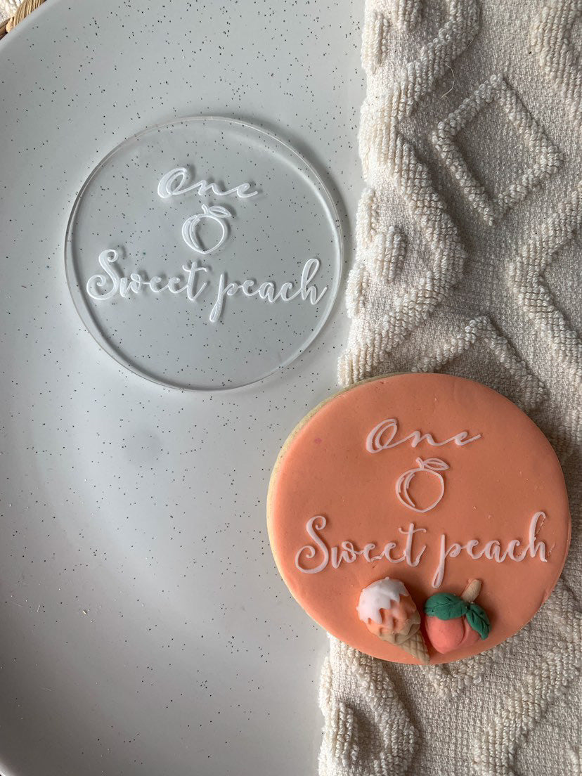 One sweet peach Debossing MEG cookie cutters