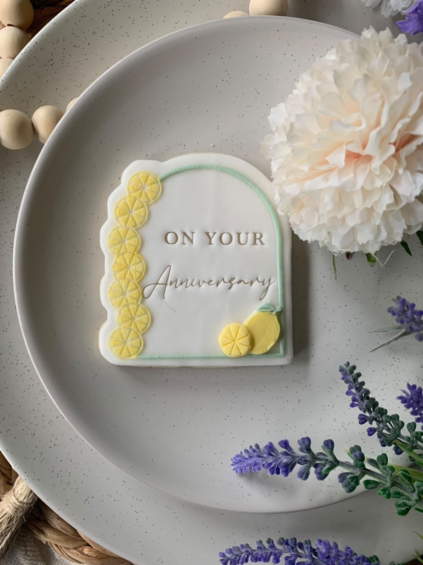 Lemon Amalfi Mediterranean (style 6) debossing + matching cutter MEG cookie cutters