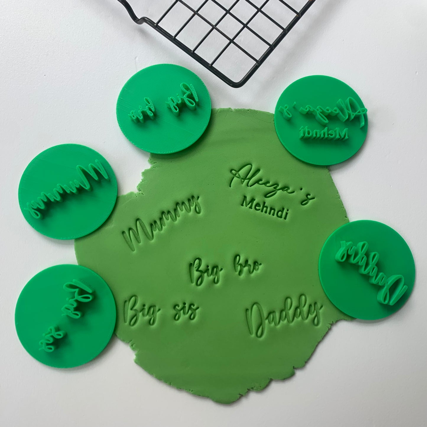 Personalise stamp MEG cookie cutters