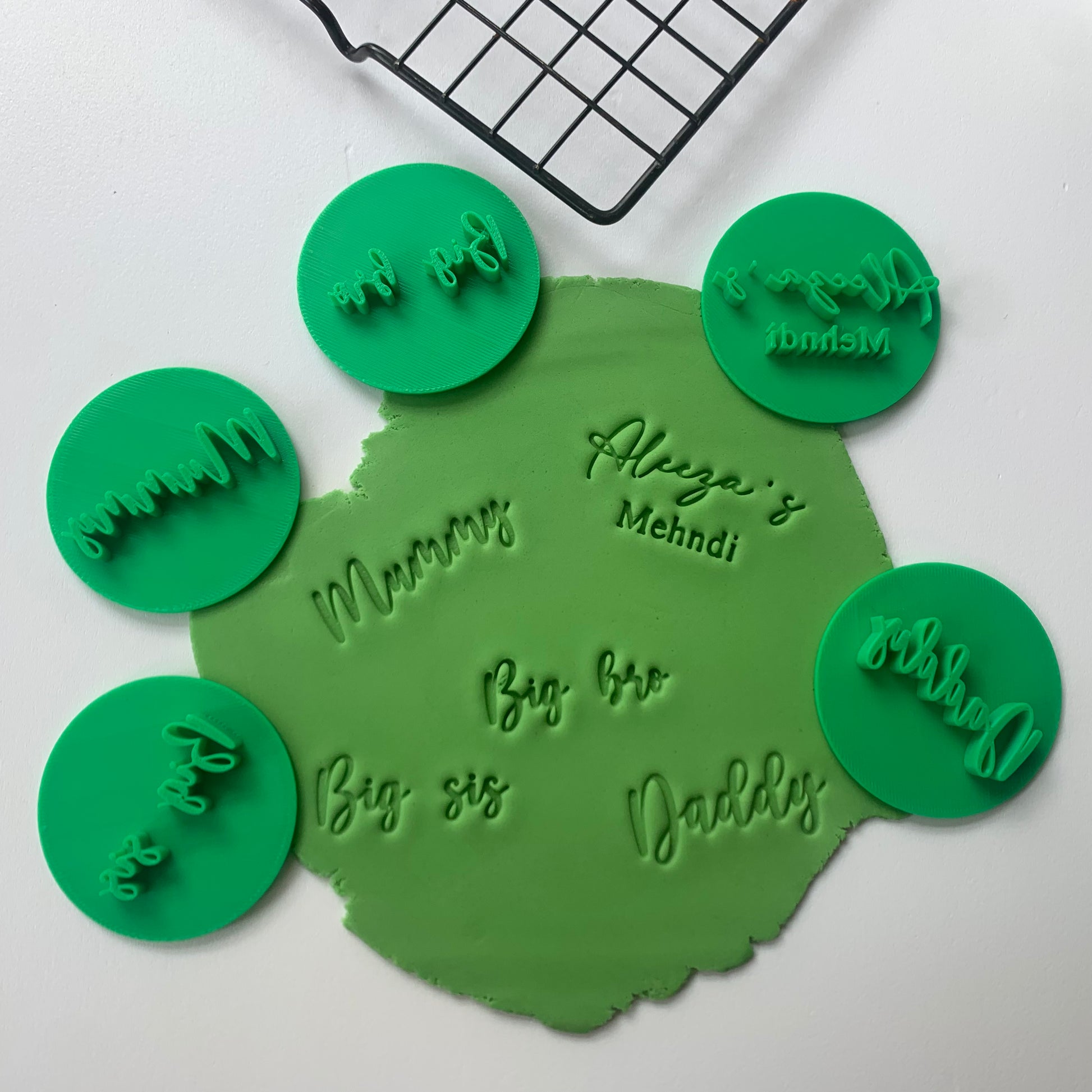 Personalise stamp MEG cookie cutters