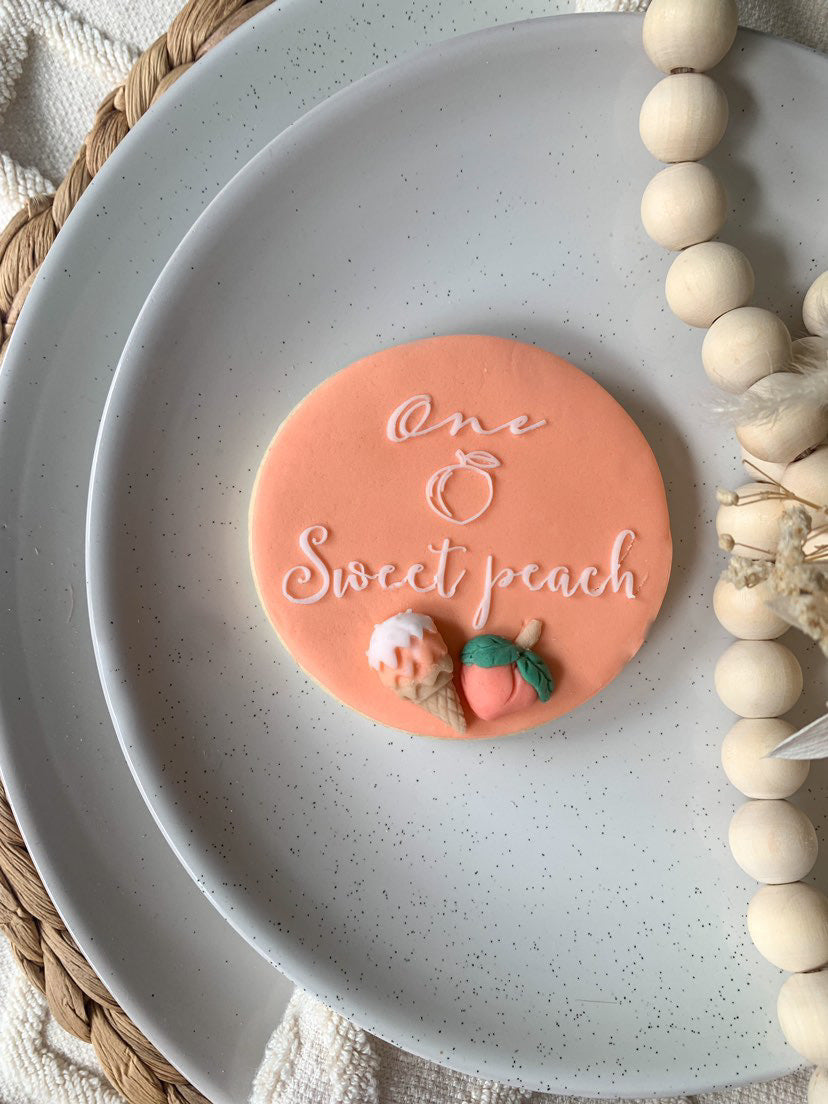 One sweet peach Debossing MEG cookie cutters