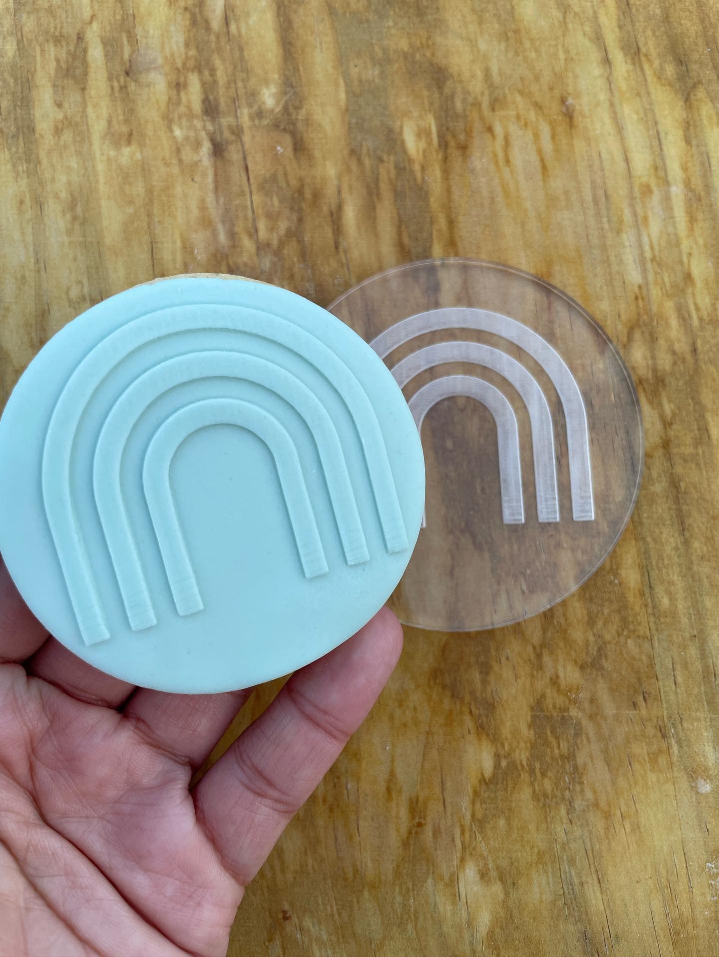 Rainbow Debossing MEG cookie cutters