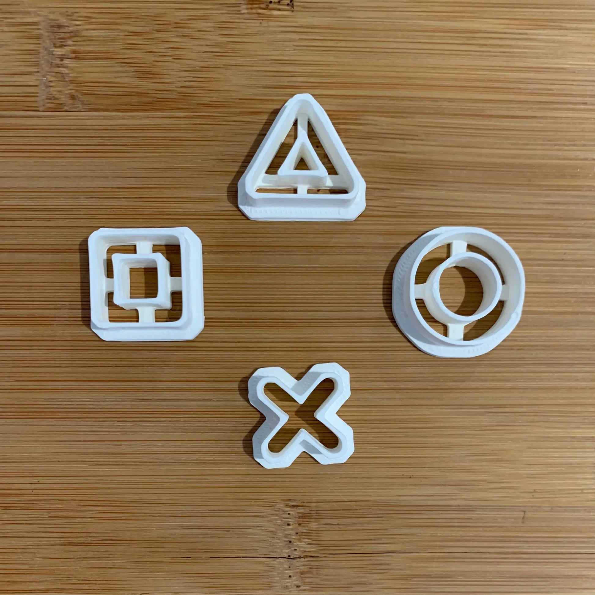 4 buttons Playstation-inspired logo Cookie Cutter MEG cookie cutters