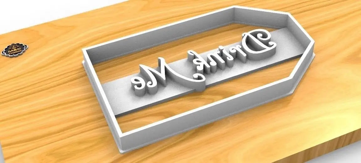 Alice in Wonderland-INSPIRED - TAG DRINK ME Cookie Cutter MEG cookie cutters