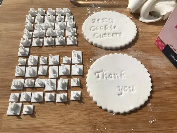 Apple Chancery Alphabet Embossing-Stamp (1) MEG cookie cutters