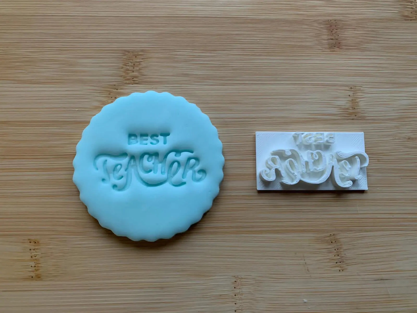BEST TEACHER - Embossing - stamp MEG cookie cutters