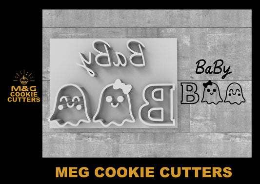 Baby Boo Ghost - Halloween - Embossing - stamp MEG cookie cutters