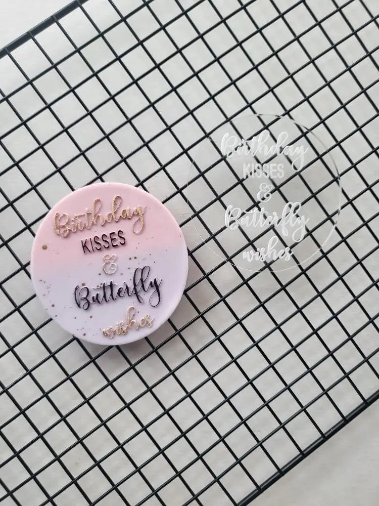 Birthday kisses and Butterflies wishes debossing MEG cookie cutters