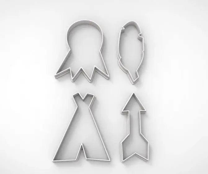 Boho Tribal Set of 4 Cookie cutter MEG cookie cutters