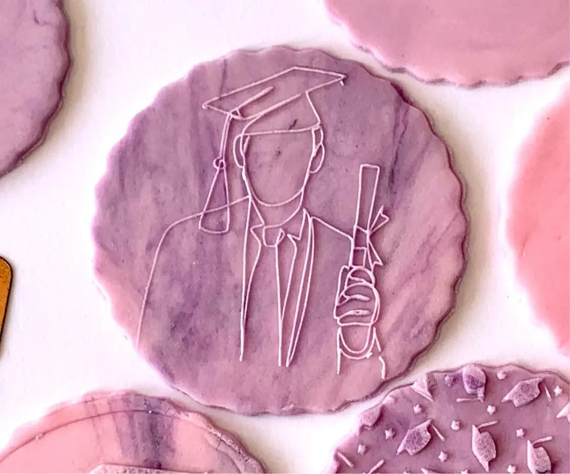 Boy Graduation Debossing MEG cookie cutters