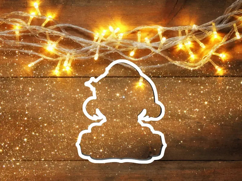 Christmas Girl and banner Cookie cutter MEG cookie cutters