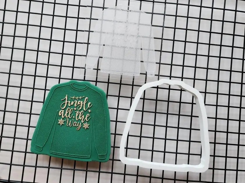 Christmas jumper (2) - cutters + debossing MEG cookie cutters
