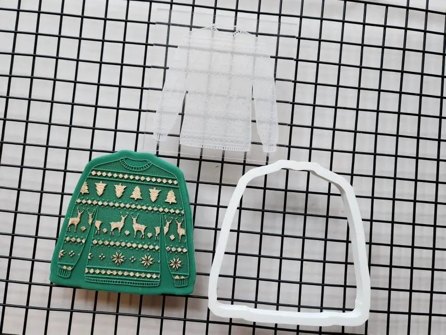 Christmas jumper (3) - cutters + debossing MEG cookie cutters