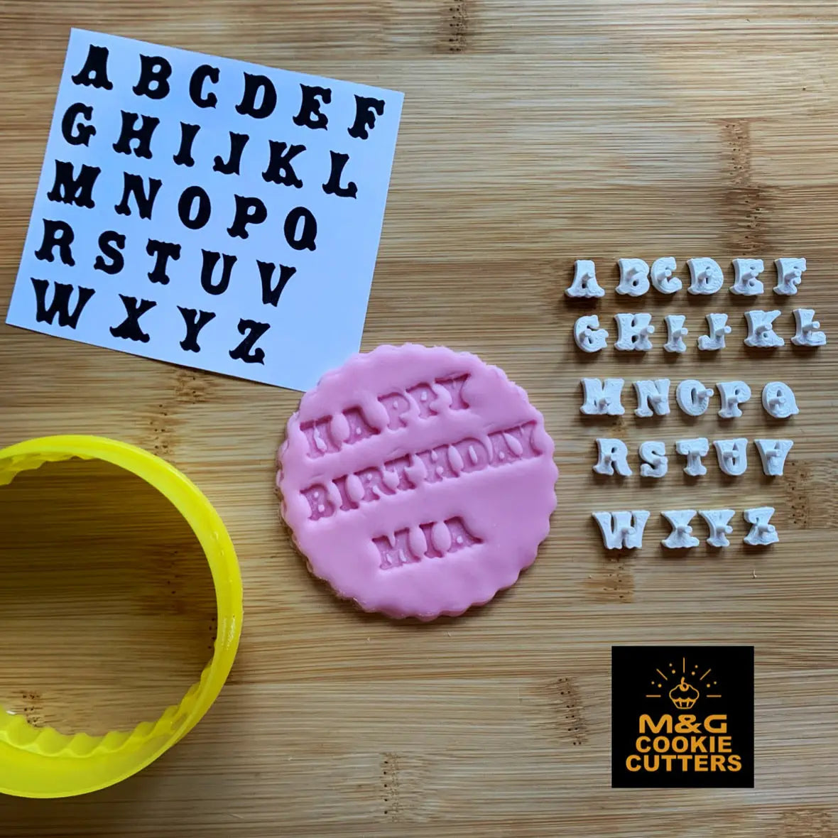 Circus Alphabet Stamp - Embossing MEG cookie cutters