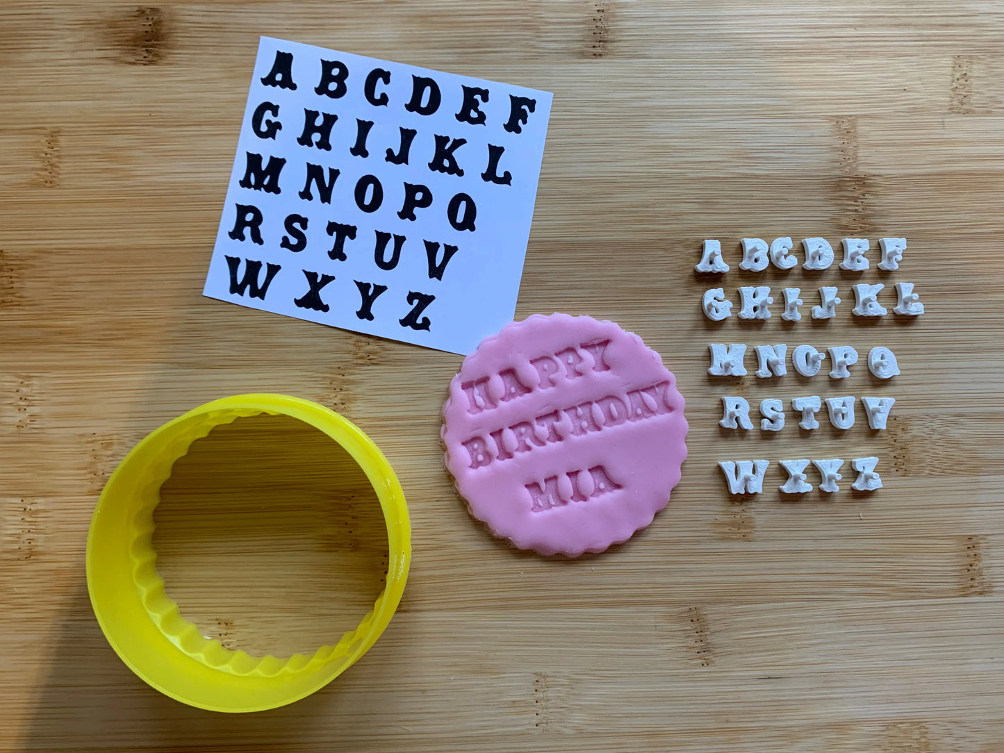 Circus Alphabet Stamp - Embossing MEG cookie cutters