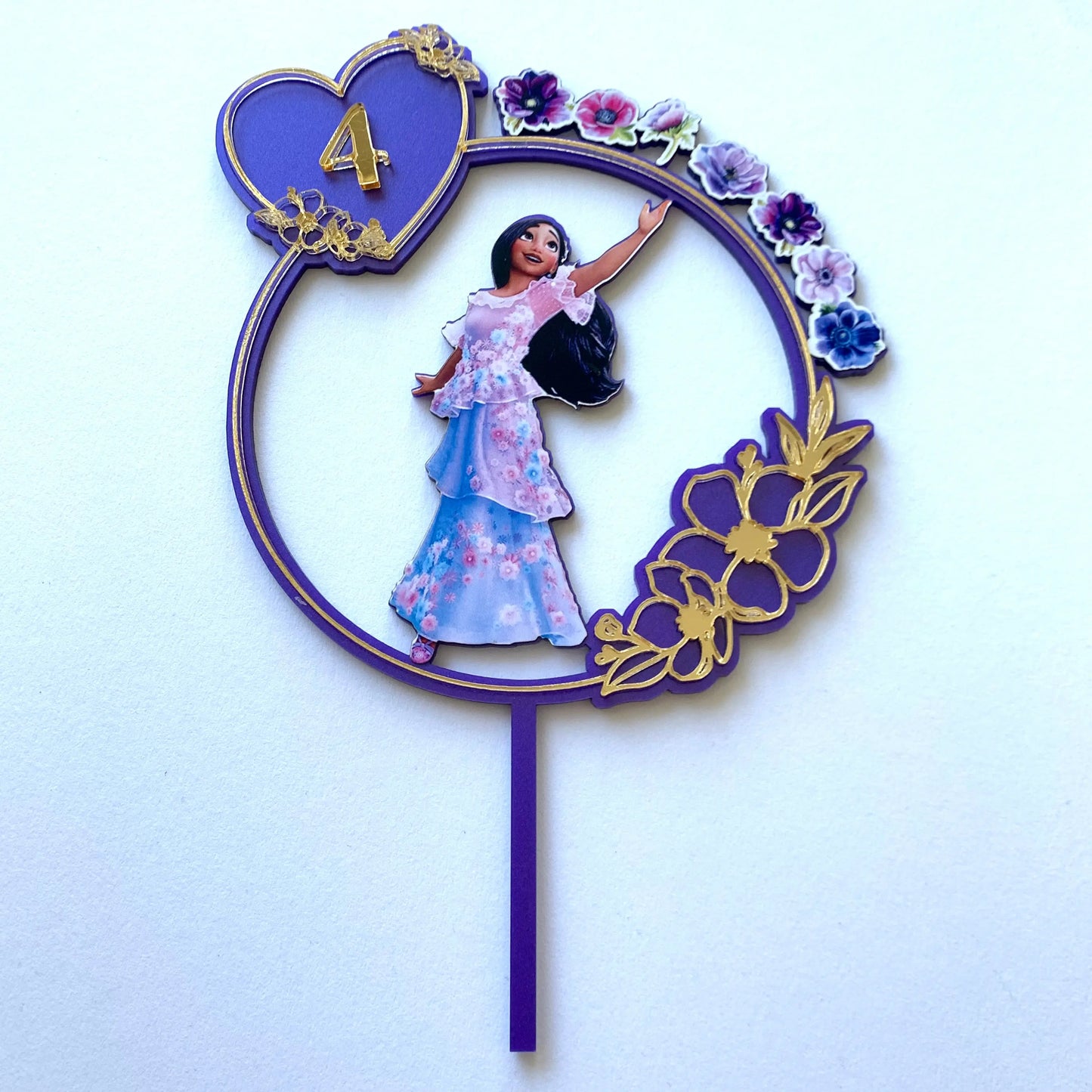 Encanto - cake Topper - name charm MEG cookie cutters