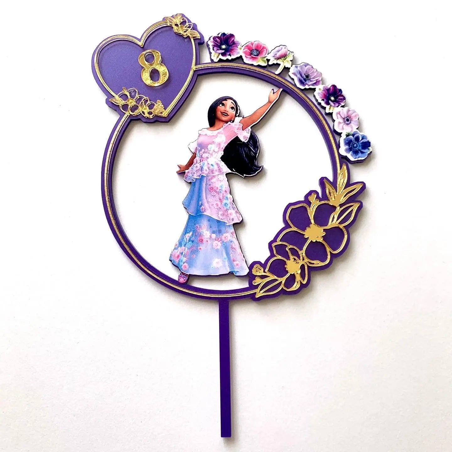 Encanto - cake Topper - name charm MEG cookie cutters