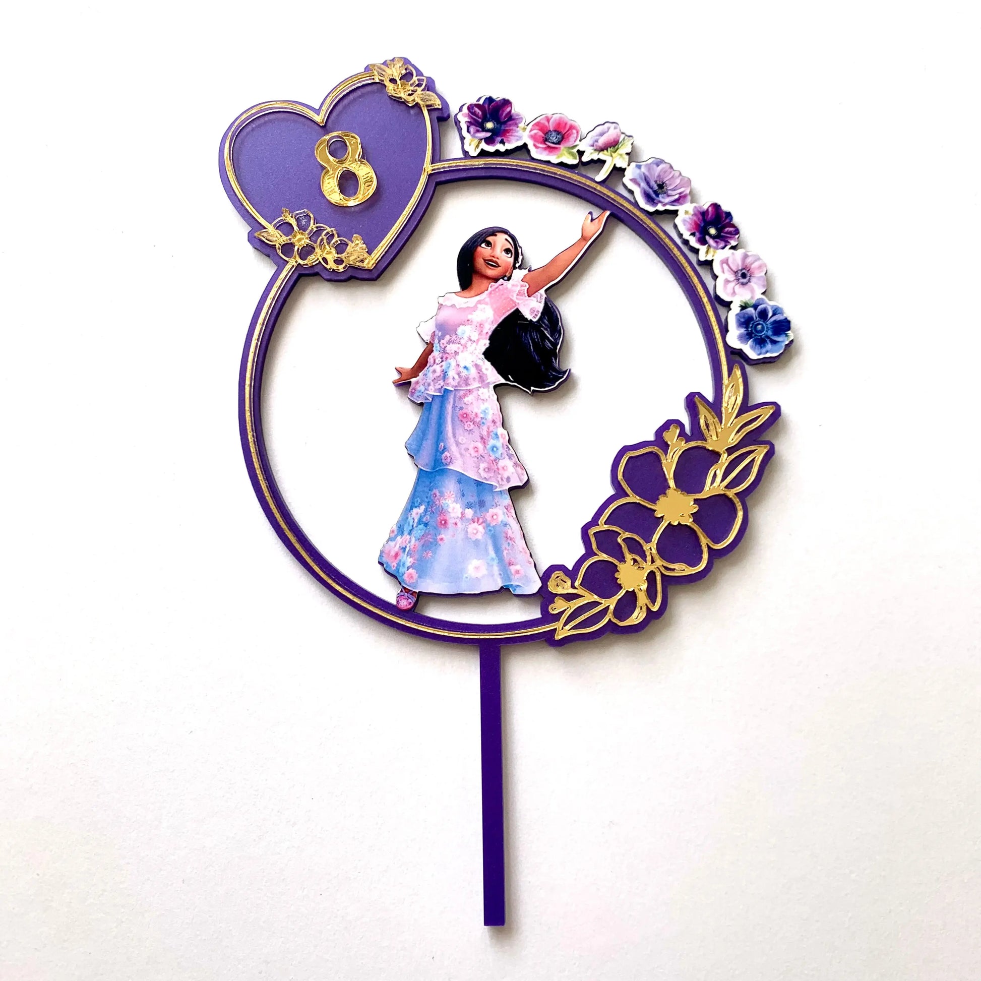 Encanto - cake Topper - name charm MEG cookie cutters