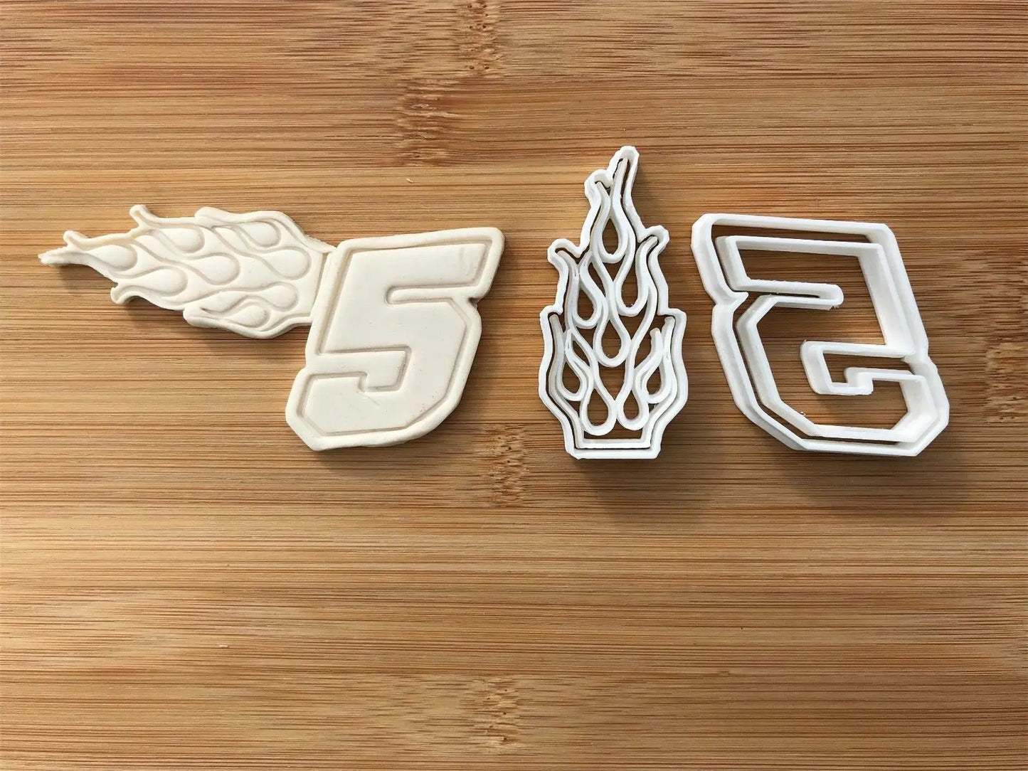 Five 5 Racing Number Cookie cutter MEG cookie cutters