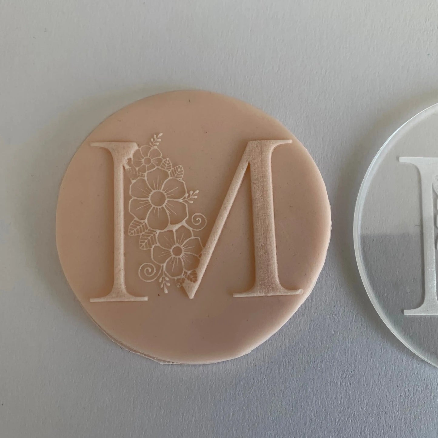 Floral letters Alphabet- Debossing - raising stamp 2022 MEG cookie cutters