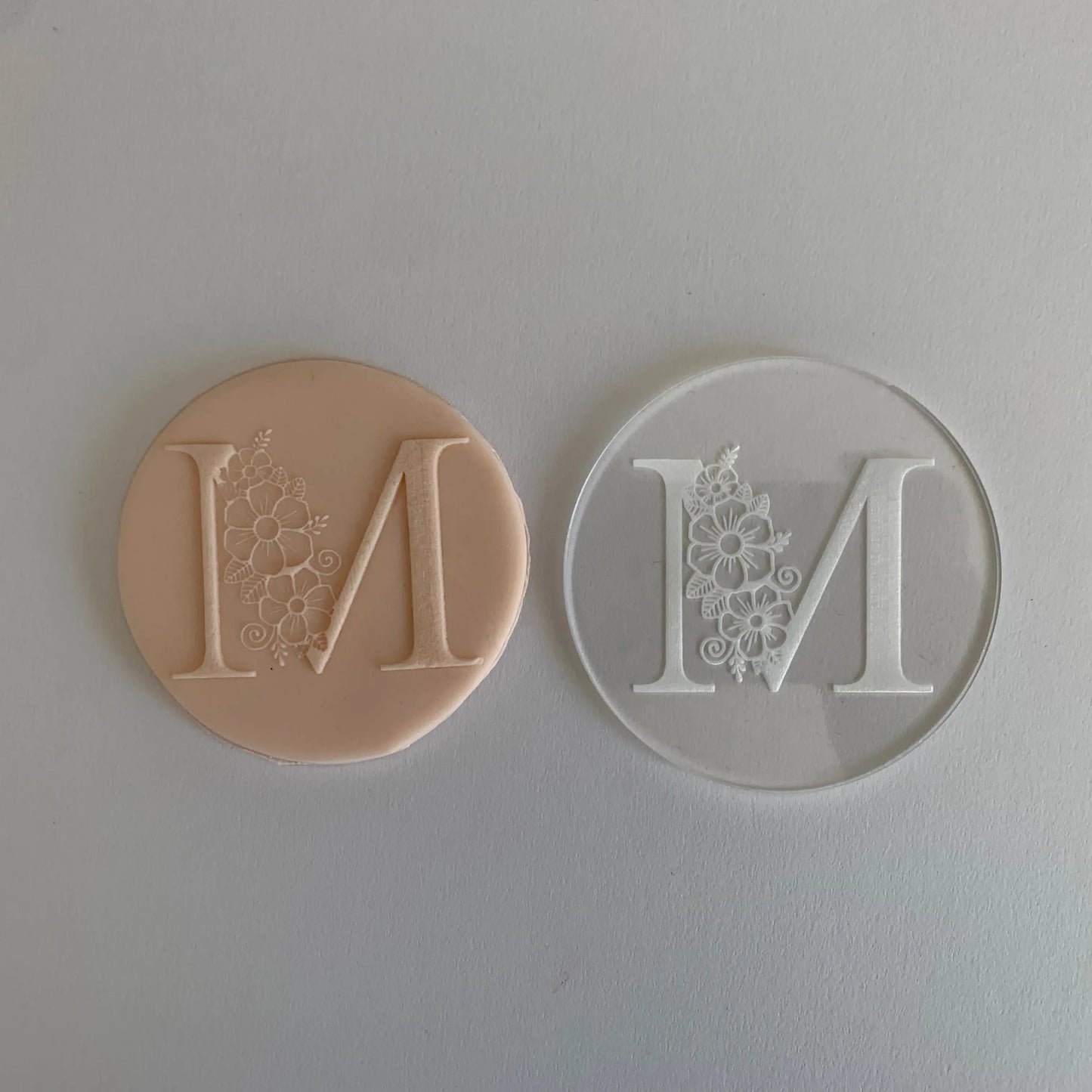 Floral letters Alphabet- Debossing - raising stamp 2022 MEG cookie cutters