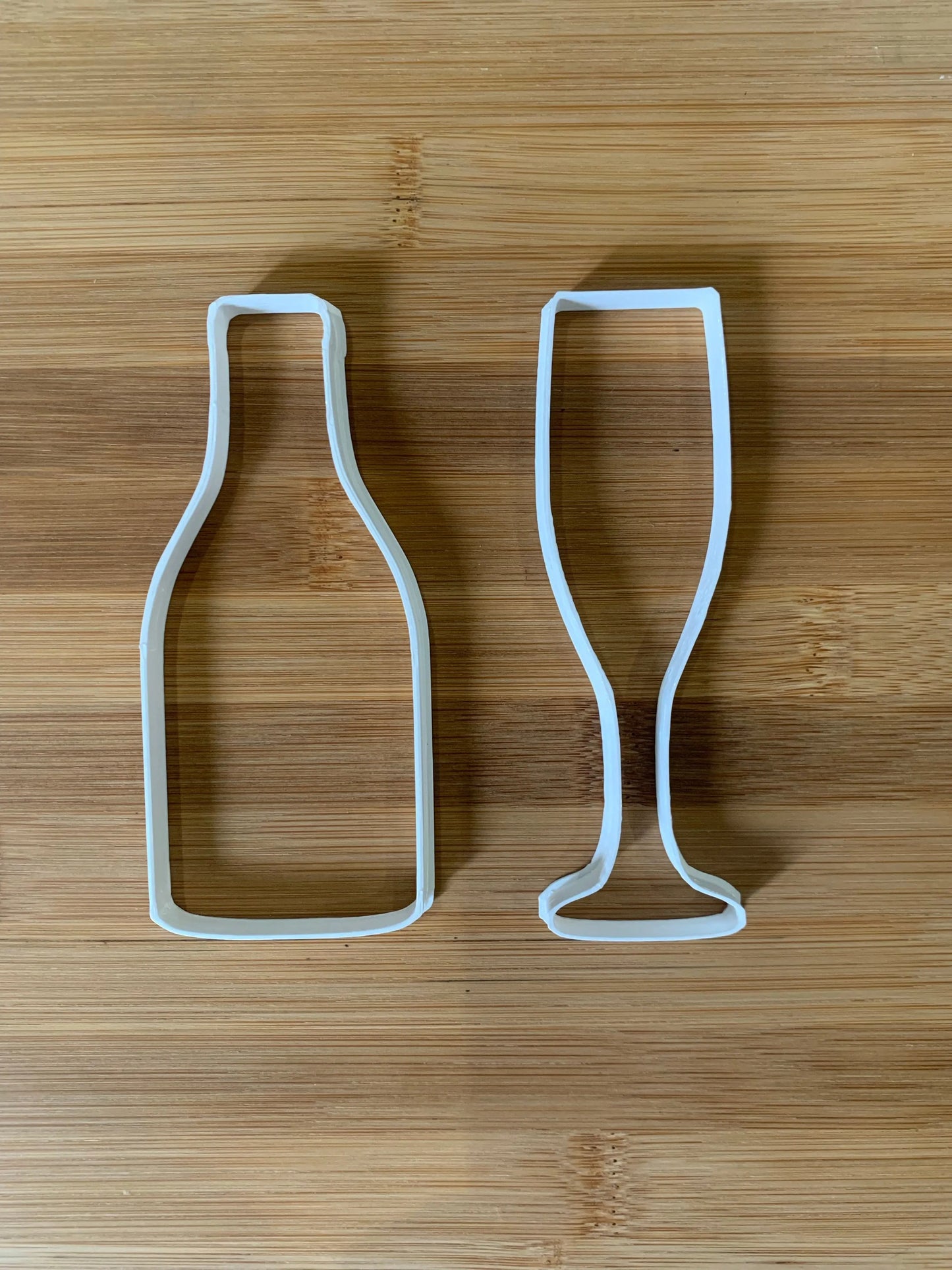 Flute glass - champagne Prosecco bottle- Wedding cookie cutter MEG cookie cutters
