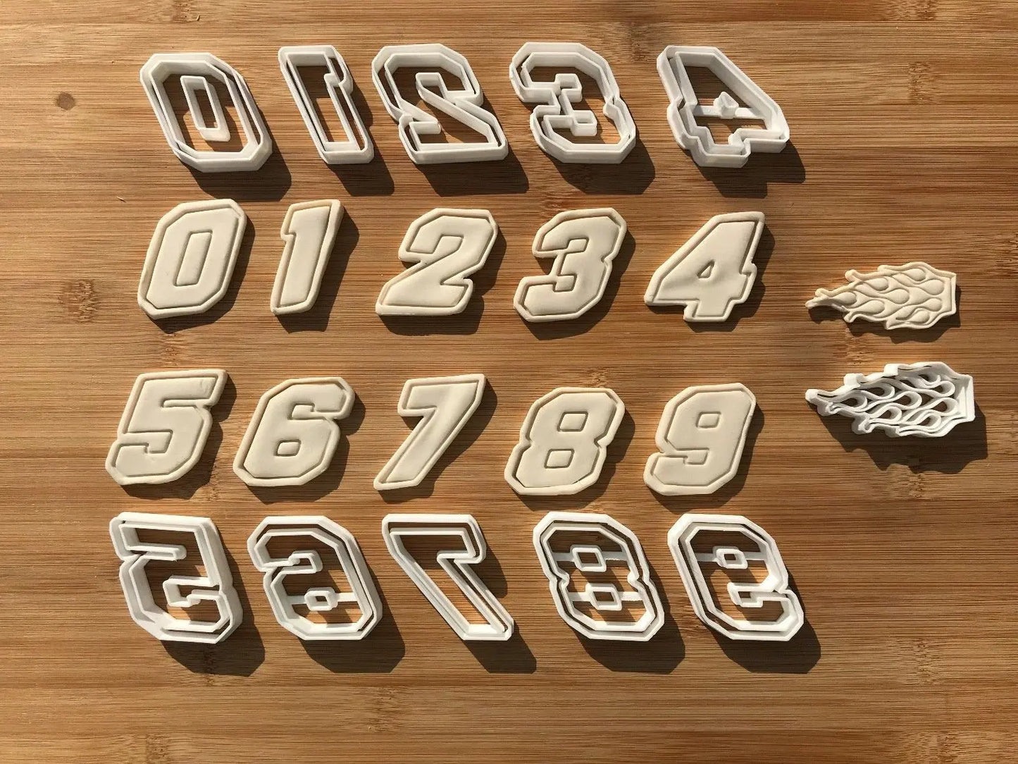Four 4 Racing Number Cookie cutter MEG cookie cutters