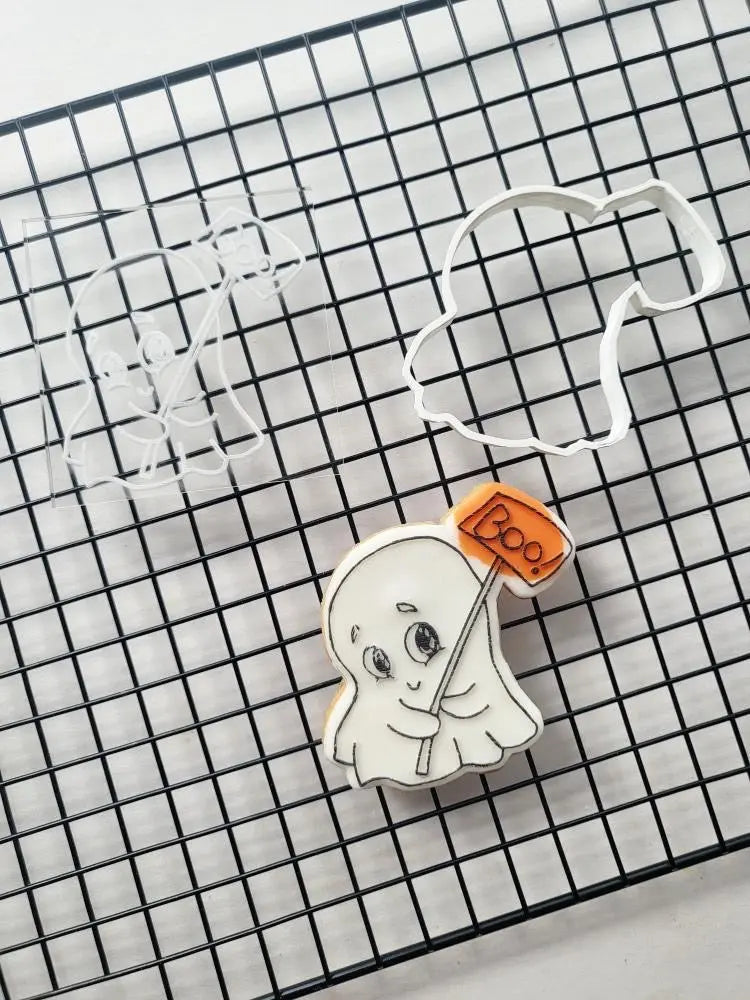 Halloween Debossing - collection 2022 - ghost Debossing + cutter MEG cookie cutters