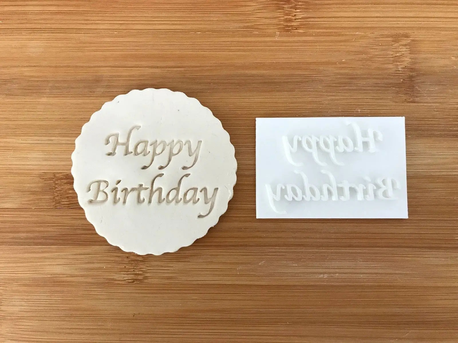Happy Birthday - Embossing - stamp (1) MEG cookie cutters