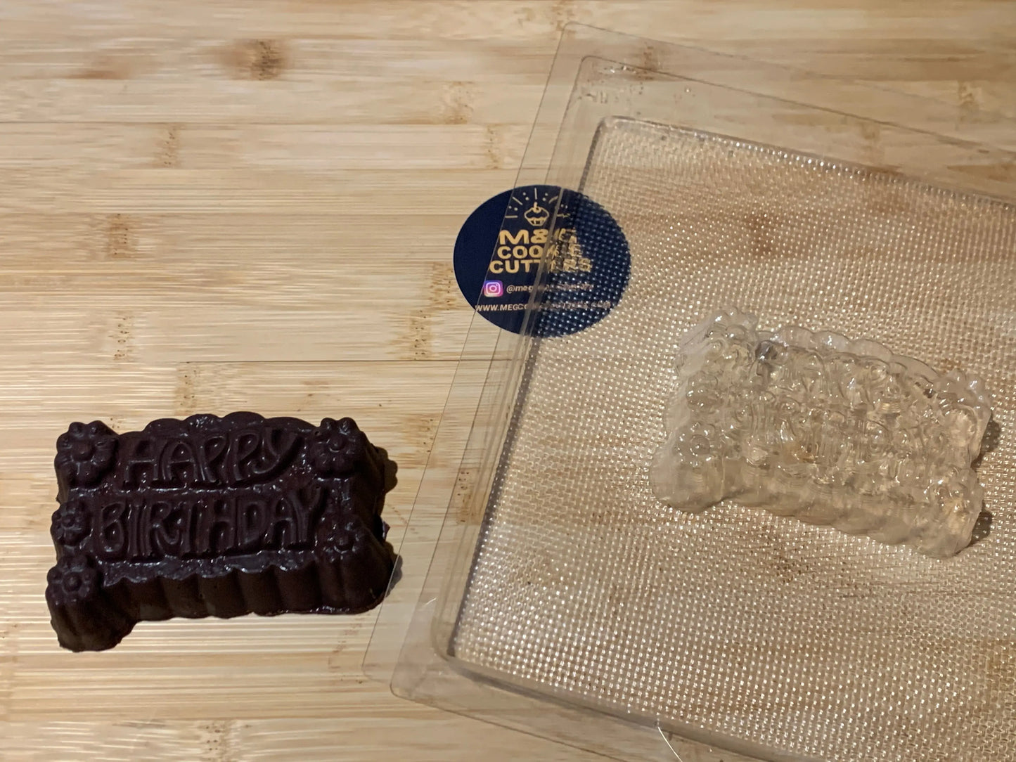 Happy Birthday - chocolate Mould MEG cookie cutters