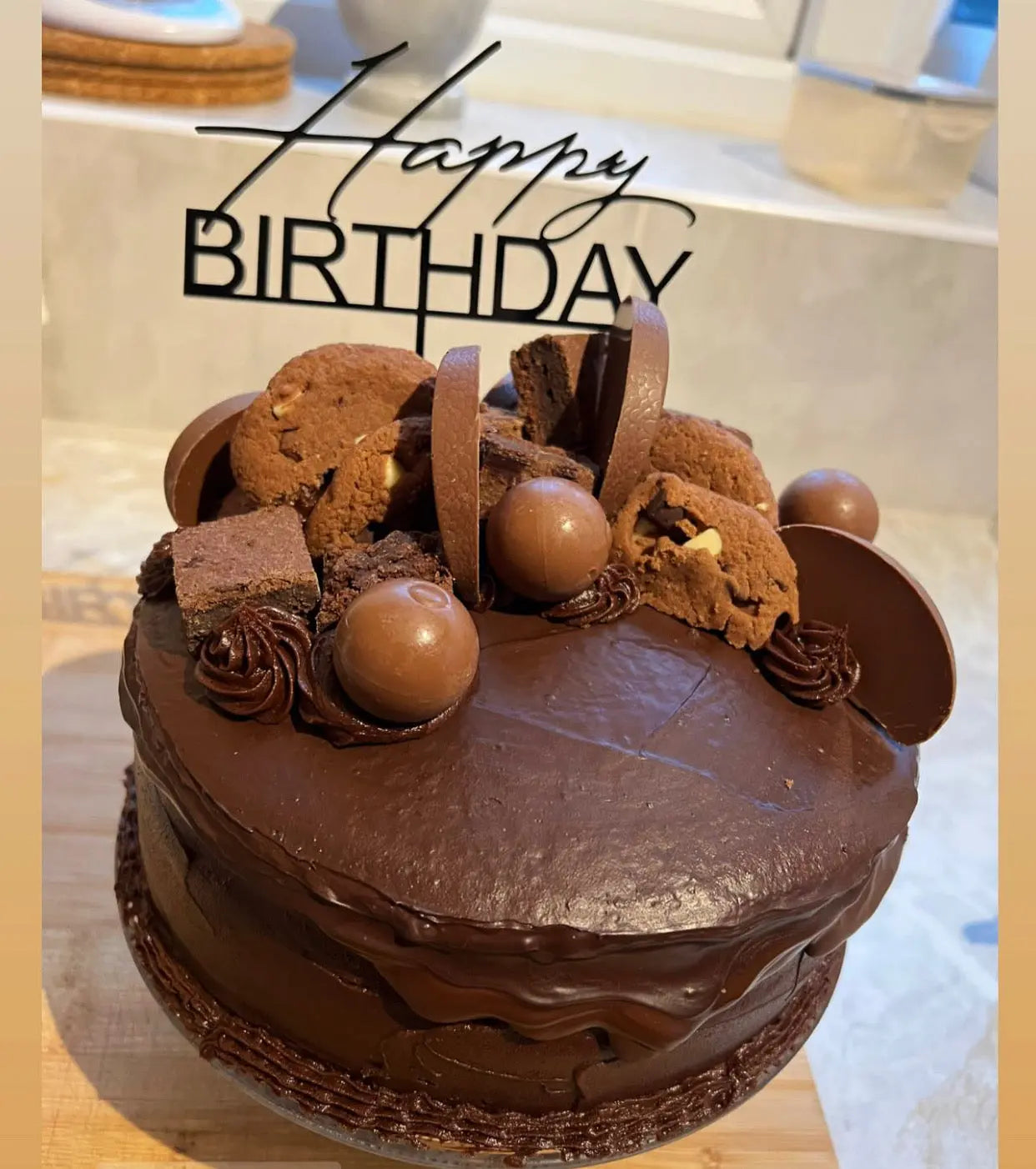 Happy Birthday cake topper - acrylic MEG cookie cutters