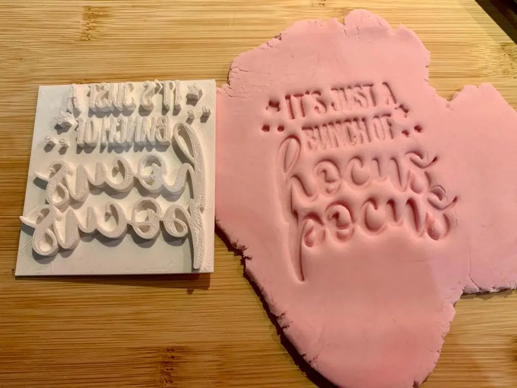 Hocus Pocus Halloween Embossing for cupcake and cake - stamps sugar paste MEG cookie cutters