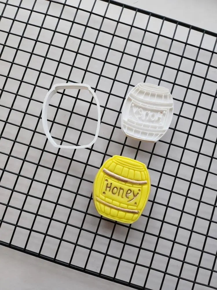 Honey Pot - bee - animal - cookie cutter + stamp MEG cookie cutters