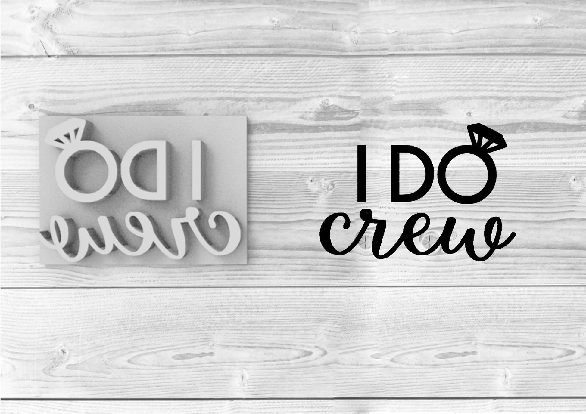 I Do Crew Wedding Embossing for cupcake - stamps sugar paste MEG cookie cutters