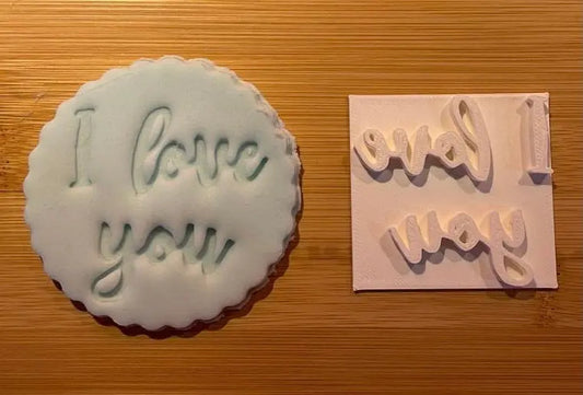 I LOVE YOU - Valentines Day - Embossing - stamp MEG cookie cutters