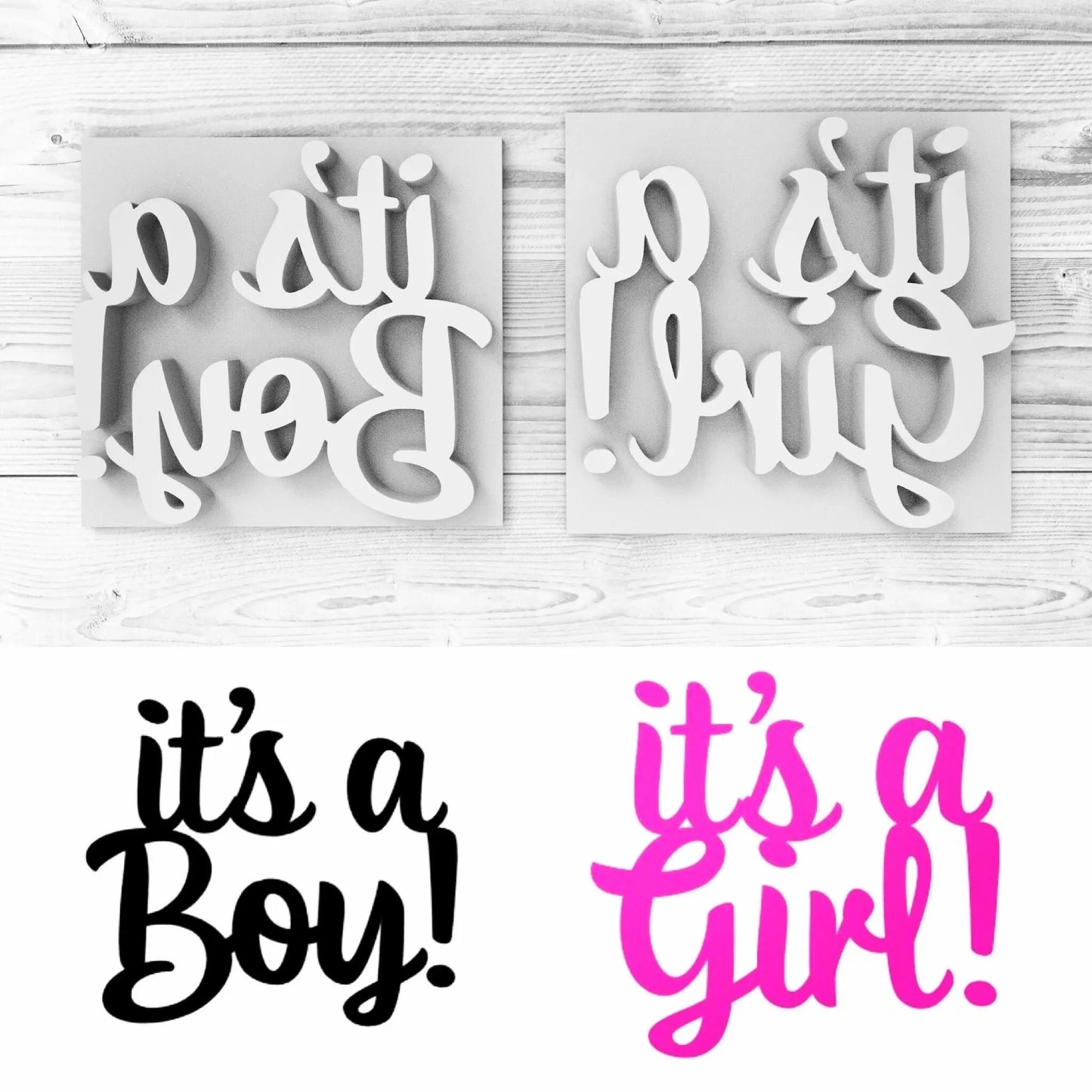 It's a Boy - Its a Girl - Embossing - stamp MEG cookie cutters