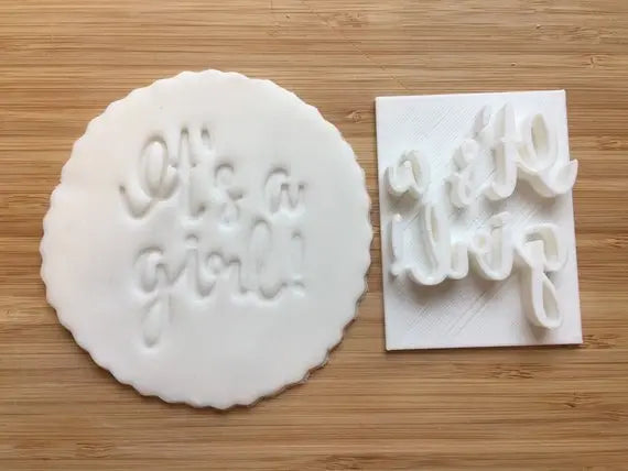 It's a Girl - Embossing - stamp MEG cookie cutters