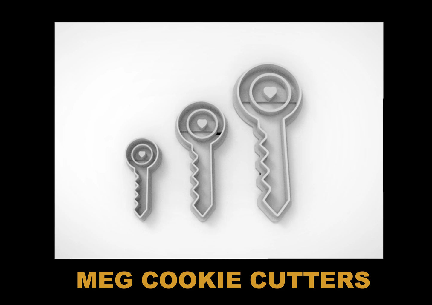 Key Keys Home / House + heart stamp cookie cutter Fondant Cutter Cake Decorating 2 - 3 - 4 INCHES UK MEG cookie cutters