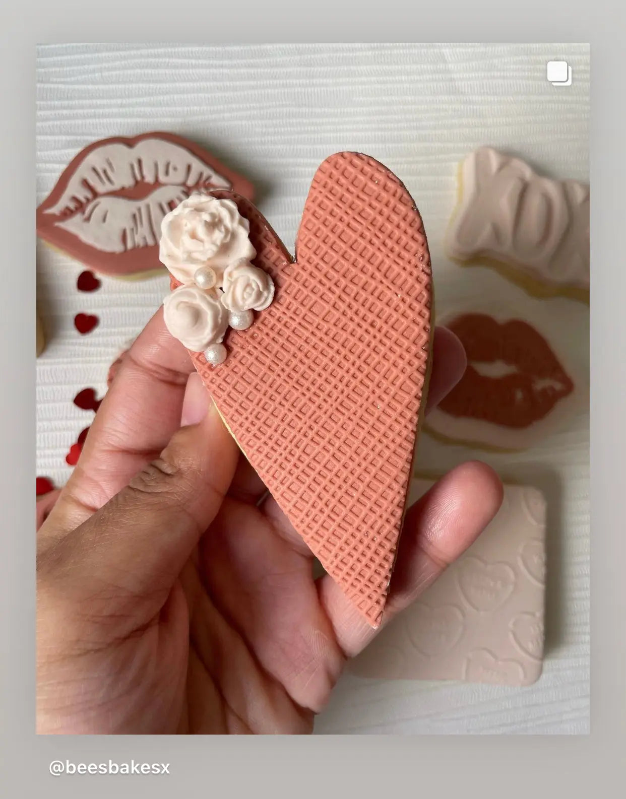 Linen texture pattern Debossing MEG cookie cutters